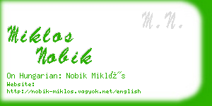 miklos nobik business card